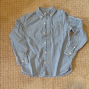 Euc Gap boys Blue Checkered Shirt, size L